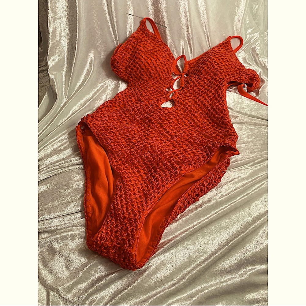 NWT lucky brand knitted swimsuit size medium